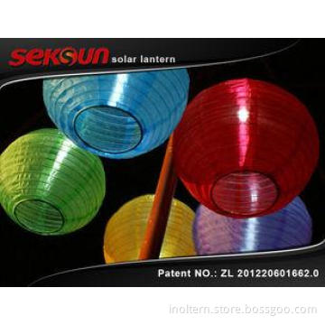 Decorative Environmental Nylon Solar Lantern With 600MAH Ni